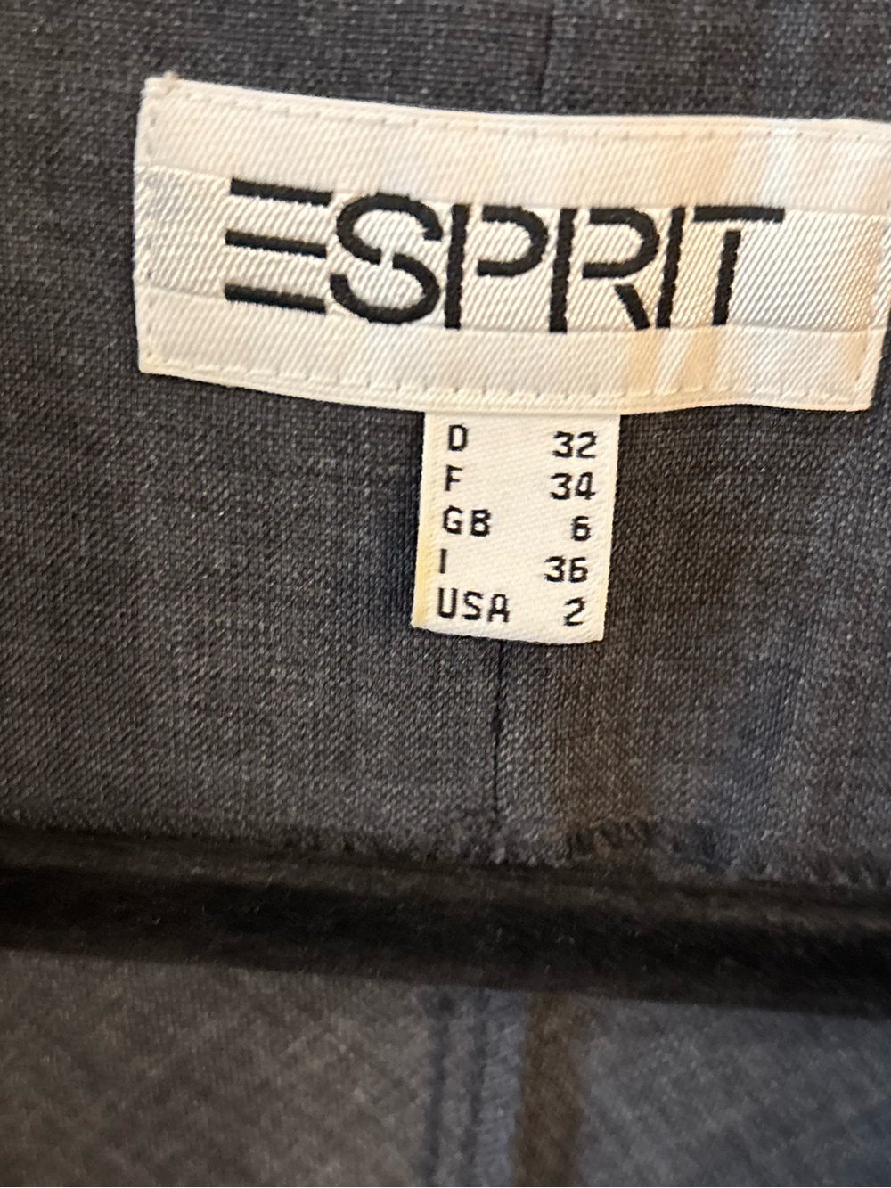 Esprit Charcoal Gray Sleeveless V-Neck Midi Sheath Dress women’s Sz. 2 tie waist - Picture 3 of 8